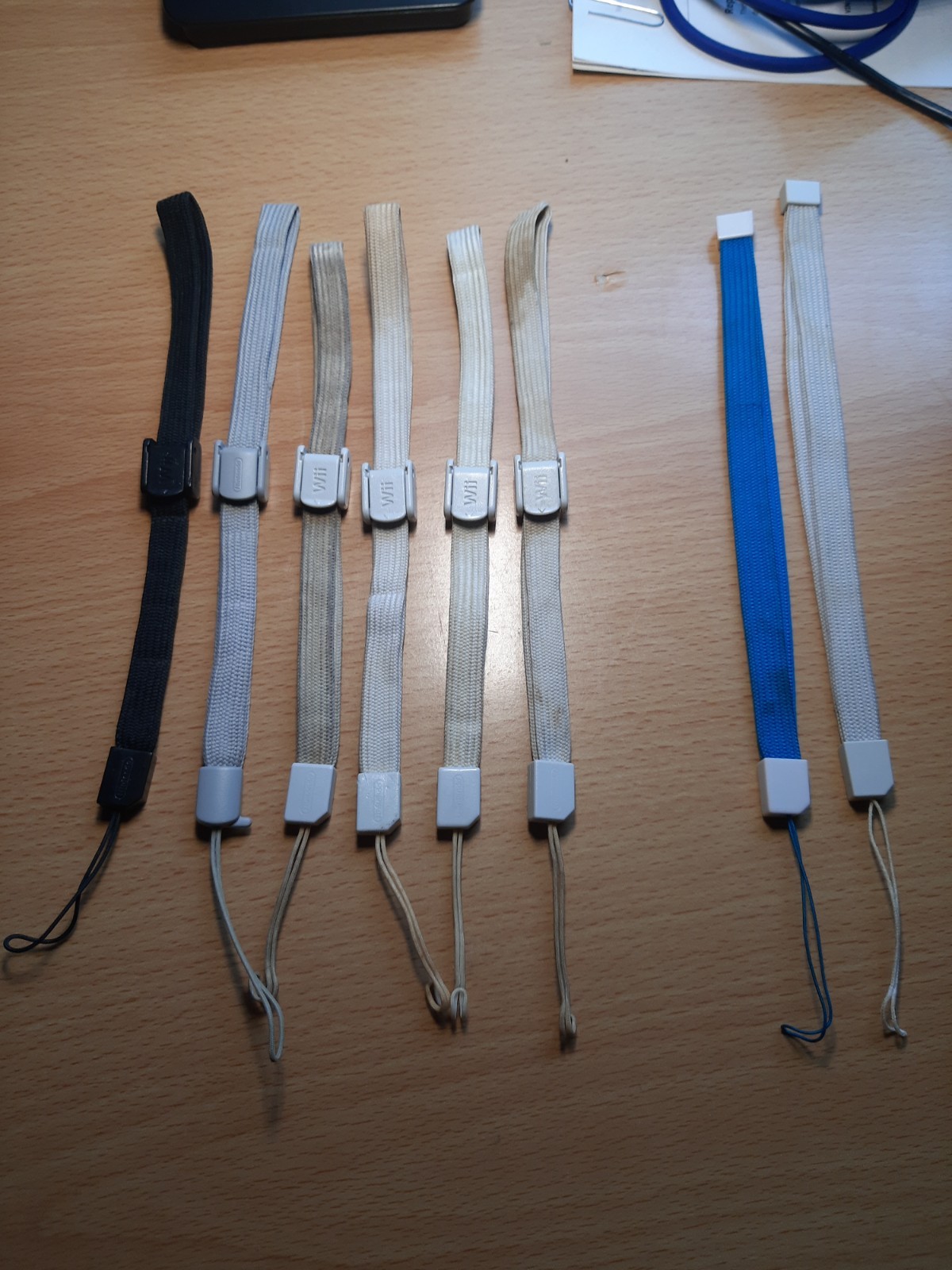 (6) OEM Nintendo Wii Remote Wrist Straps RVL-018 and (2) Generic Straps