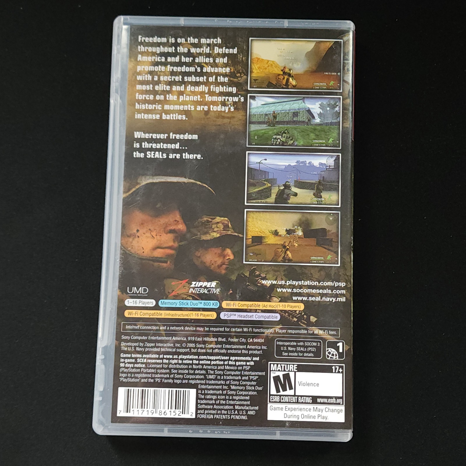 SOCOM: U.S. Navy SEALS — Fireteam Bravo (Sony PSP, 2006) CIB