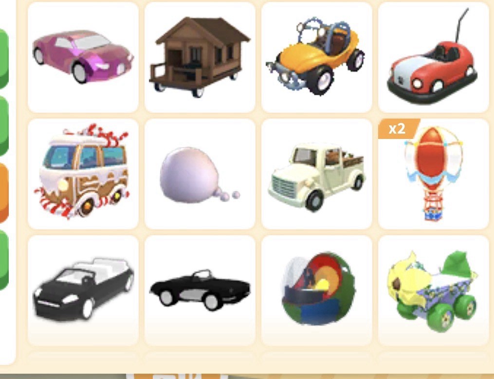 ADOPT ME CARS (MESSAGE FOR DEALS AND PRICES)