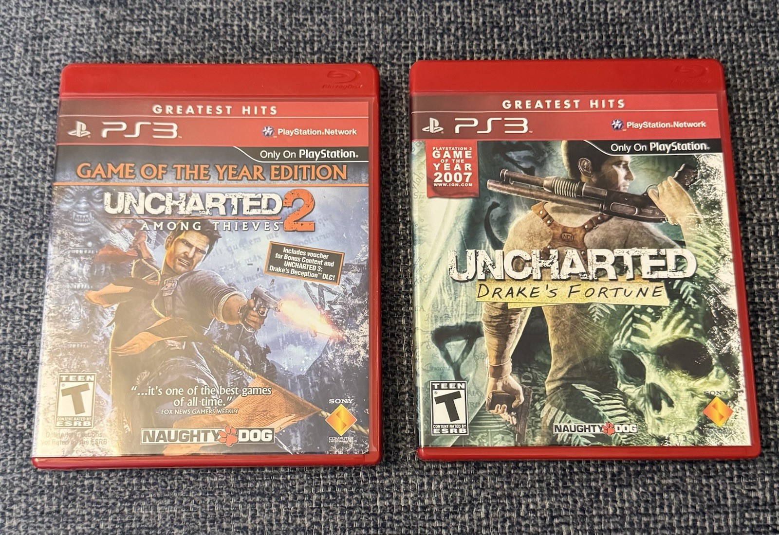 Uncharted Dual Pack Greatest Hits PS3 w/Manual, all inserts, and bonus content