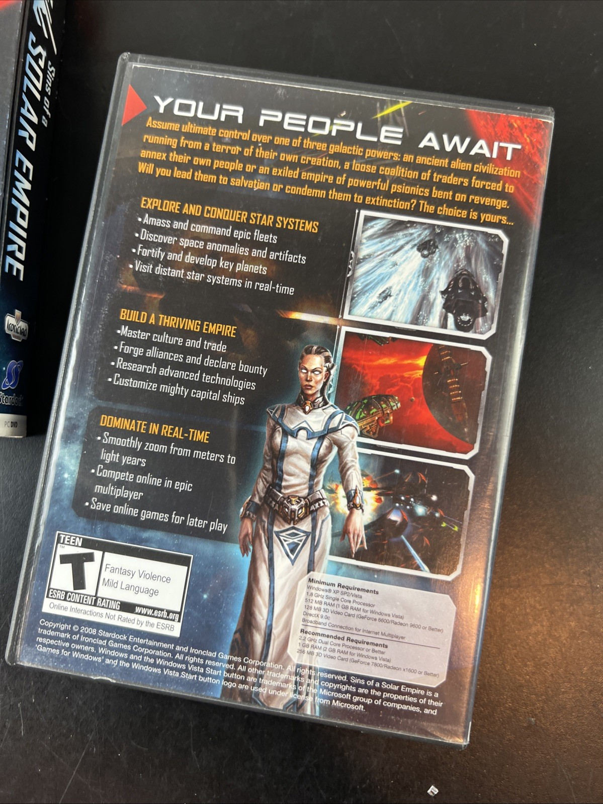 Sins Of A Solar Empire (PC Game 2008) Complete with manual and slipcover.