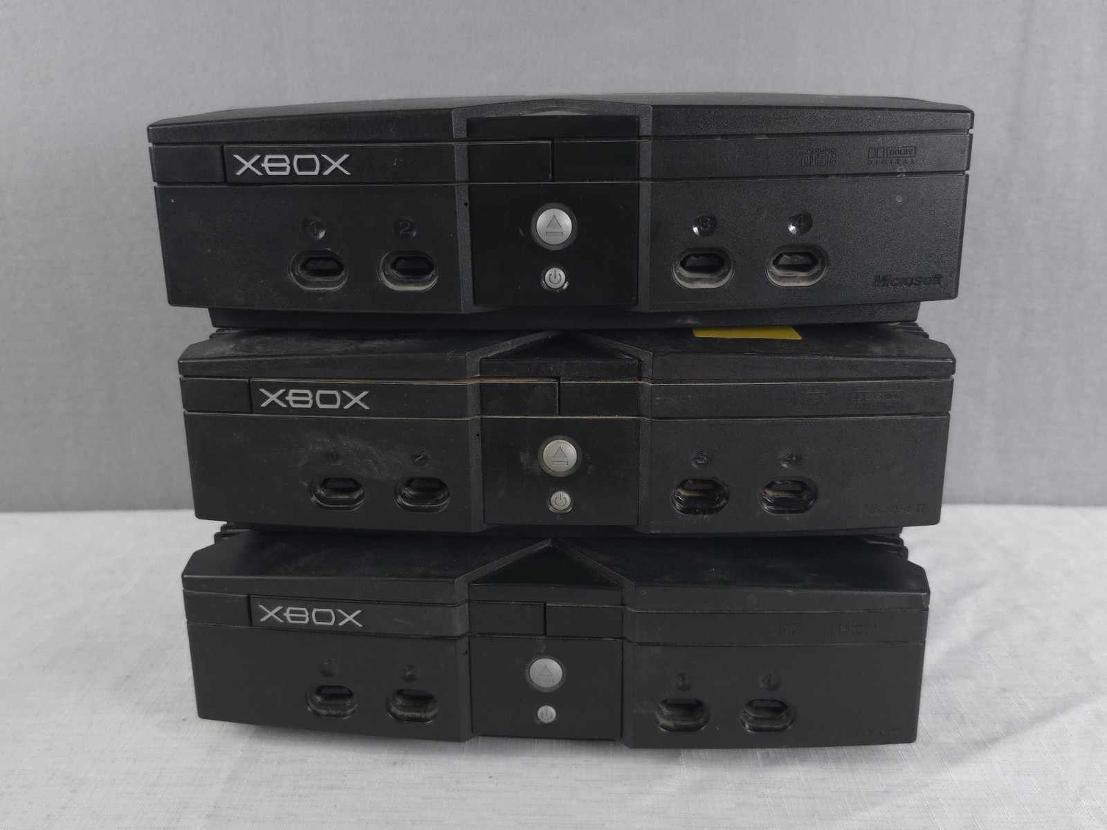 Microsoft Original Xbox Console Lot of 3 Tested Broken For Parts Repair Only