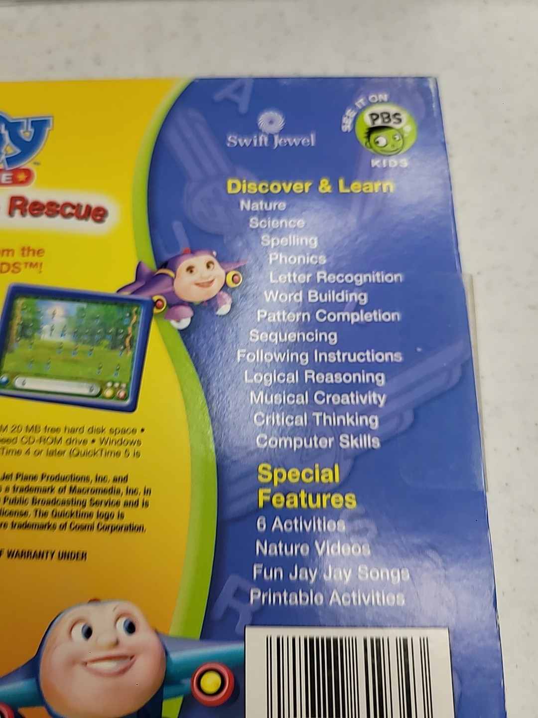 Jay Jay the Jet Plane: Sky Heroes to the Rescue PC CD ROM Software Age 3-7