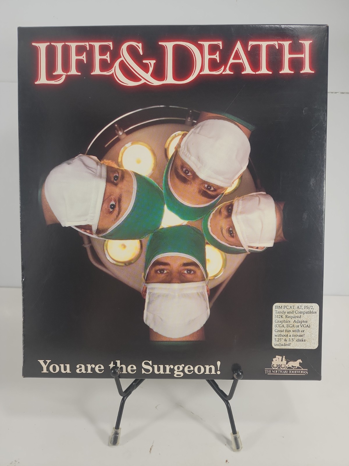Life & Death You Are The Surgeon 1988 Big Box IBM PC Tandy Computer Untested VG+