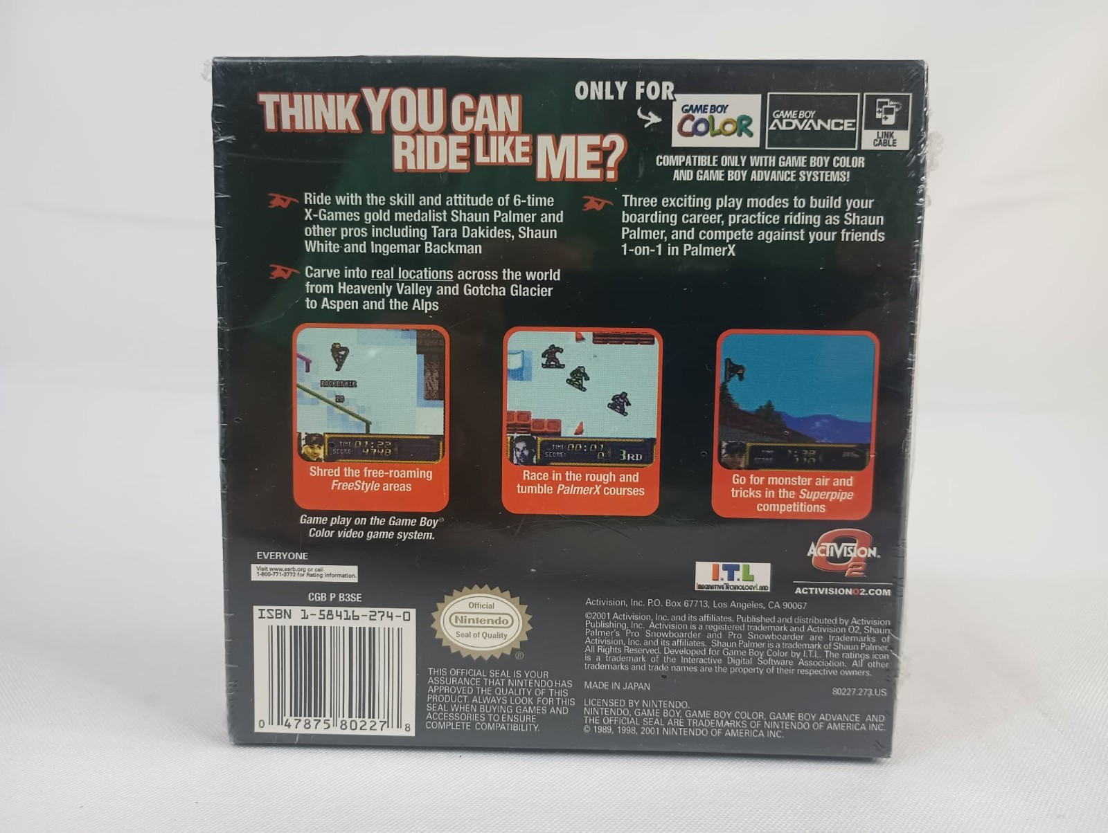 Shaun Palmer’s Pro Snowboarder Nintendo Game Boy Color Brand New Sealed