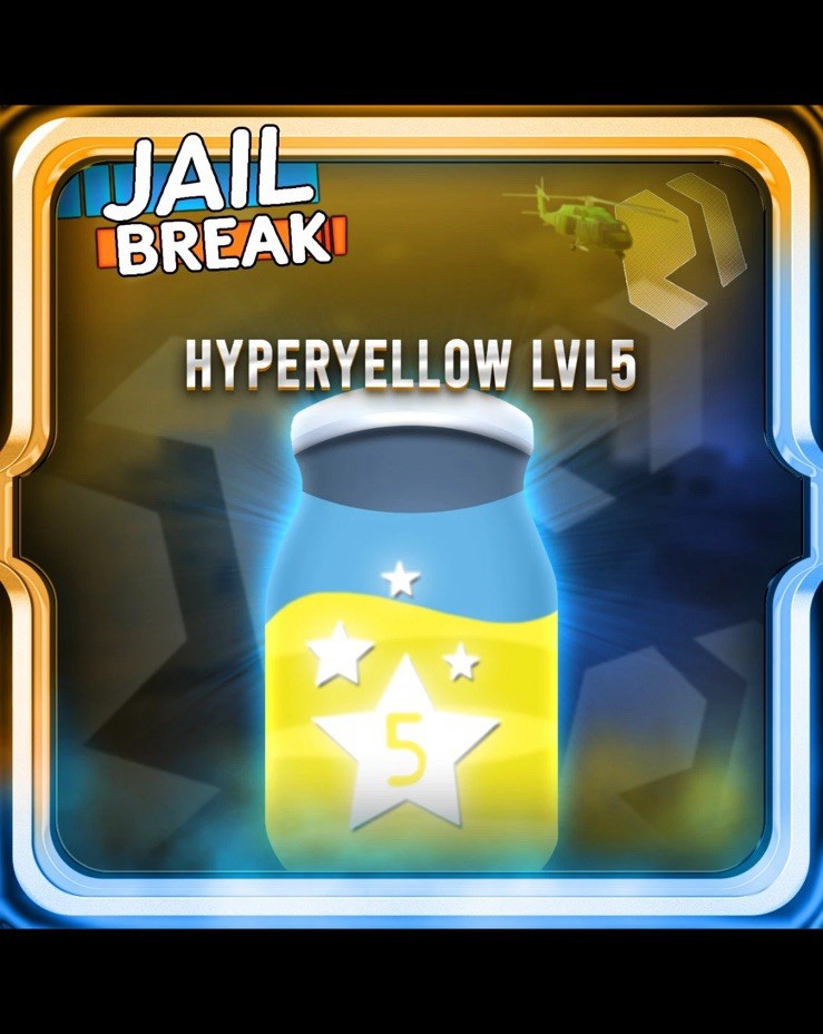Jailbreak Hyperyellow LVL5 In-Game Digital Item for Roblox Jailbreak Series