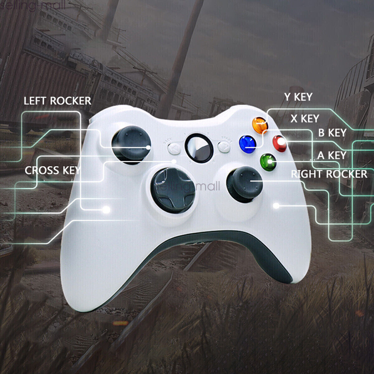 USB Wireless/Wired Game Controller For XBOX 360& PC Windows /Glow xbox360 Gampad