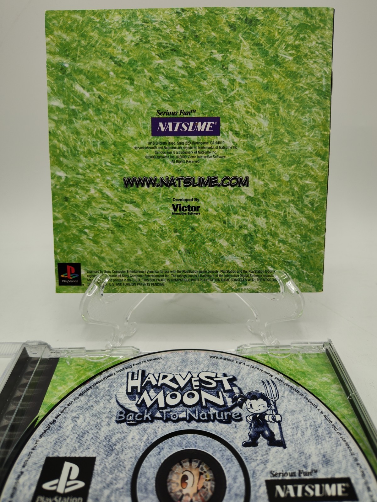 Harvest Moon: Back to Nature (PS1, 2000) *CIB w/ Reg Card + Case Protector* VGC