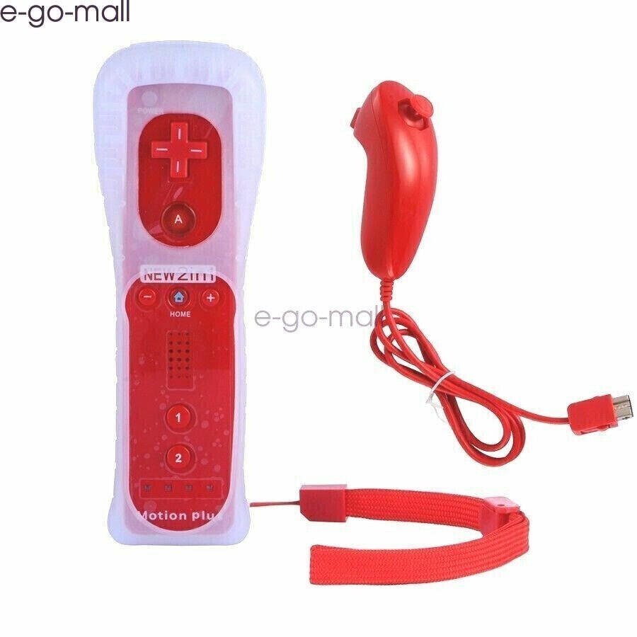 2 in 1 Motion Plus Wii Rmote Nunchuck Controller for Nintendo Wii/Wii U Game