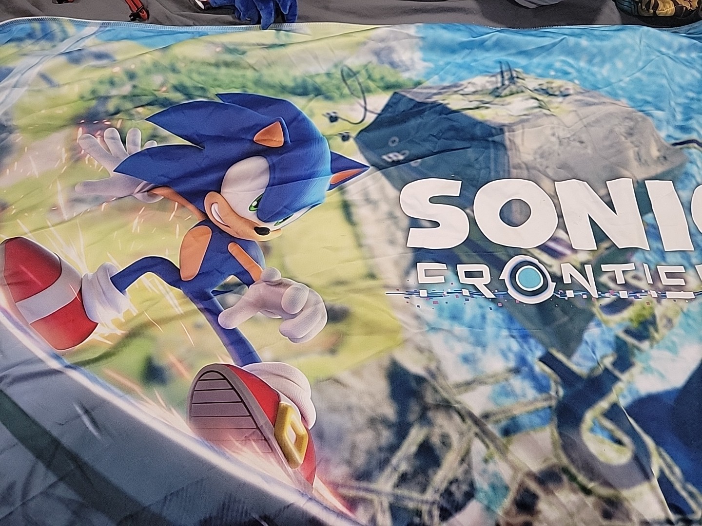 Sonic Frontiers Display Promo Banner Rare Toy Figure Doll Sega Stuffed