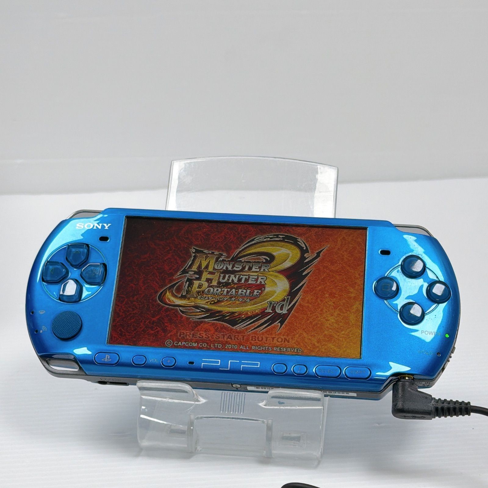 Excellent Sony PSP-3000 Vibrant Blue Console CIB