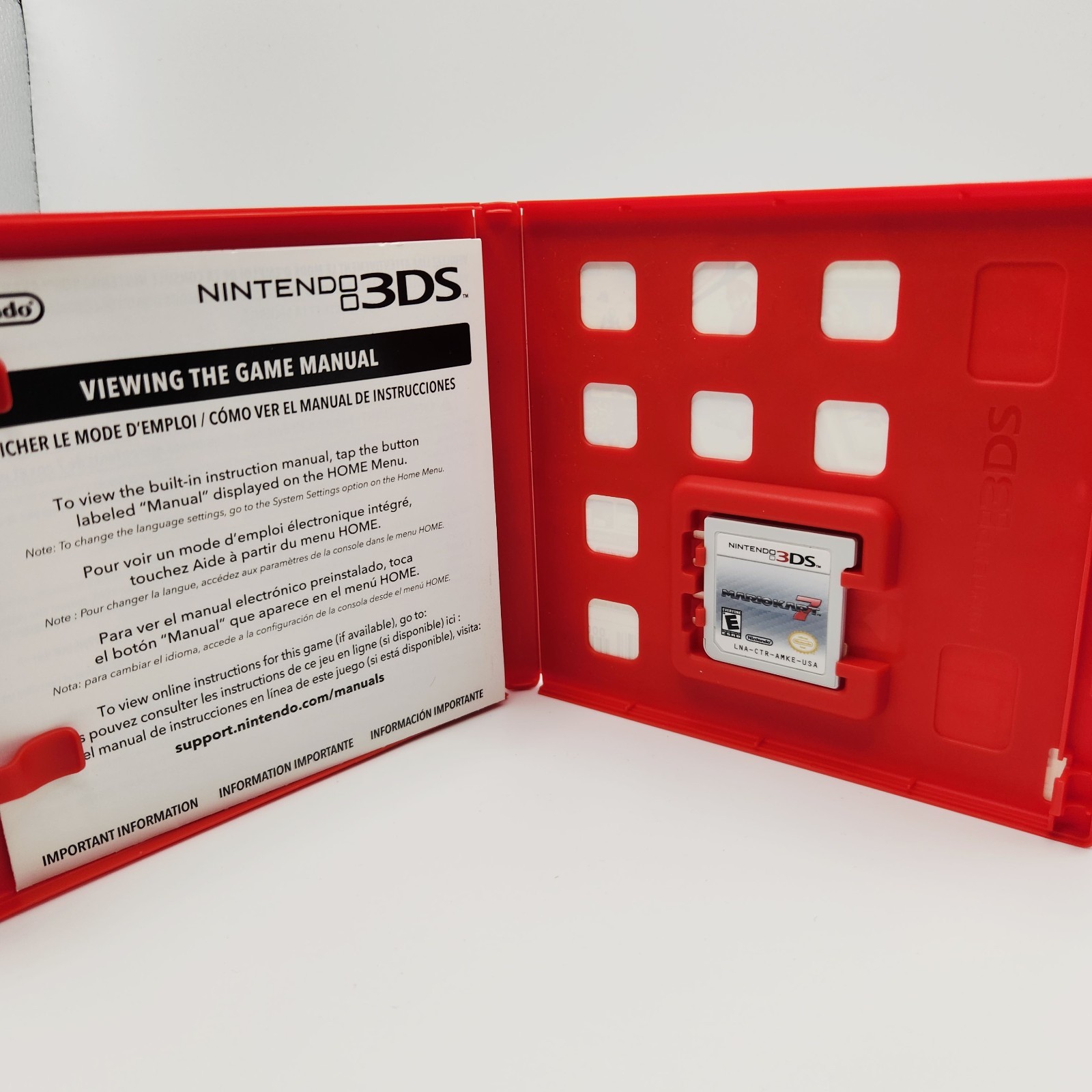 3DS Mario Kart 7 (Nintendo, 2011) W/Manual – Tested & Working