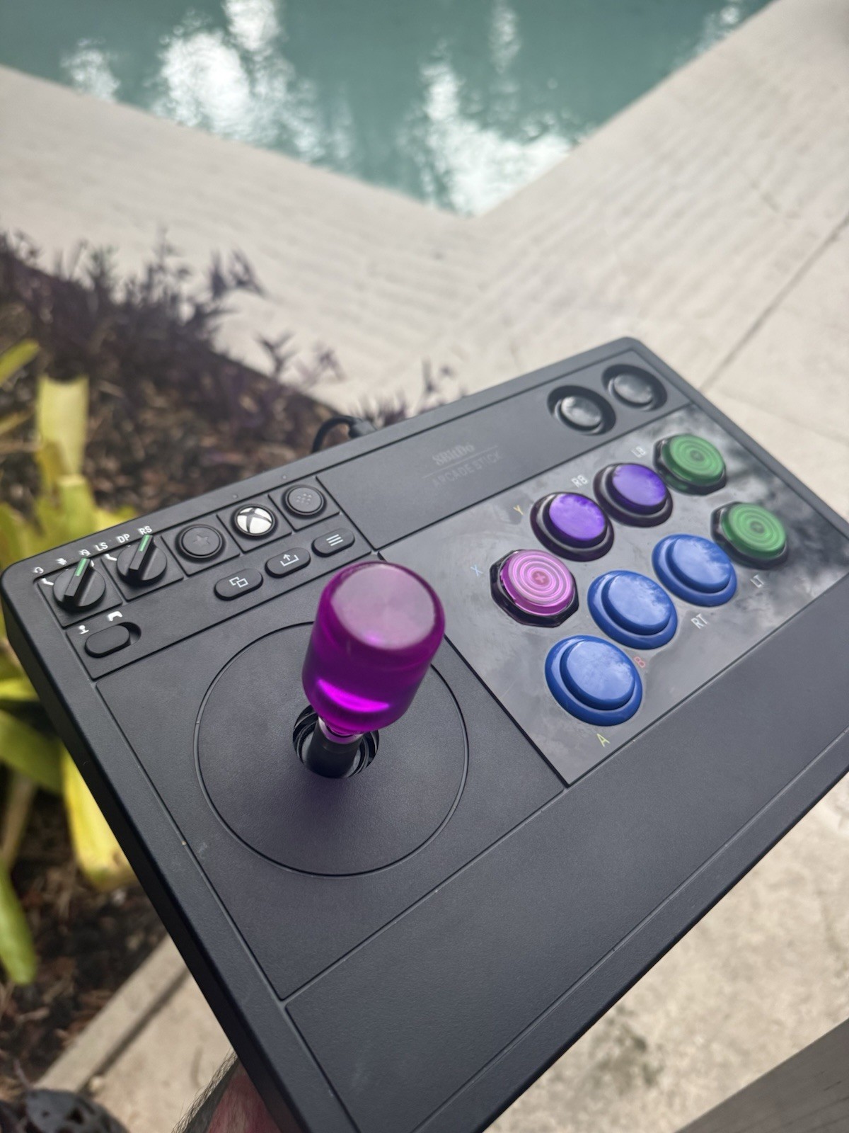 8BitDo Xbox, Qanba gravities, 1 pworkdhop button,detach joystick, purple Battop,