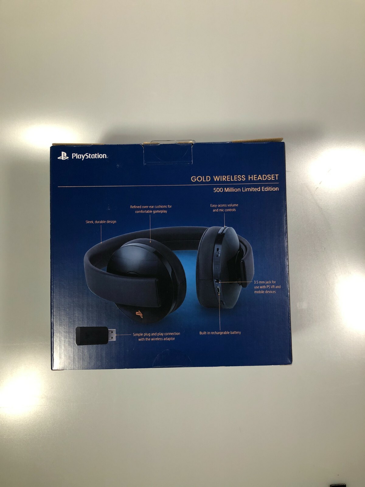 Sony 500 Million Limited Edition Gold Wireless Headset and Controller – NEW