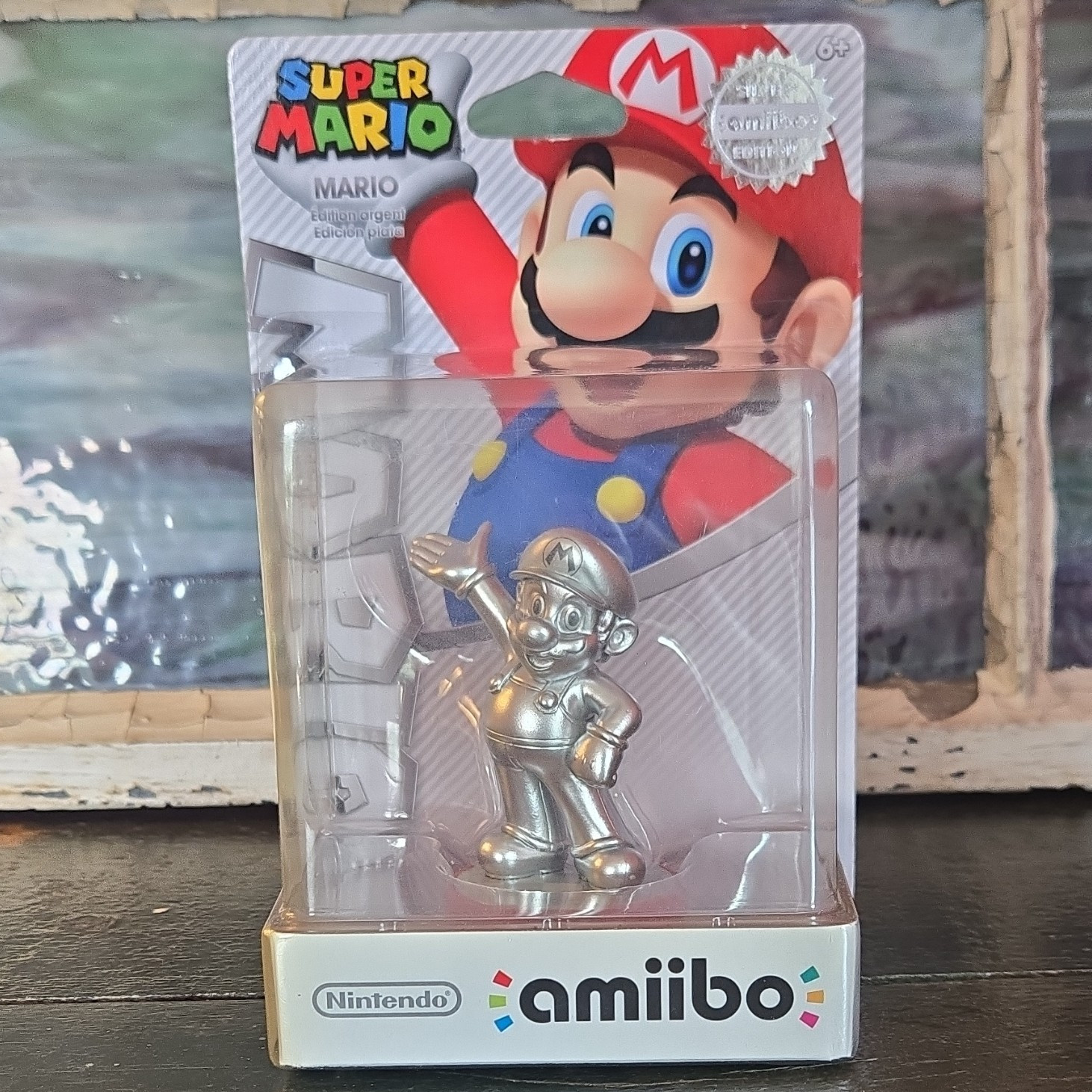 Nintendo amiibo Mario Silver Edition Character Figure for Mario Party 10