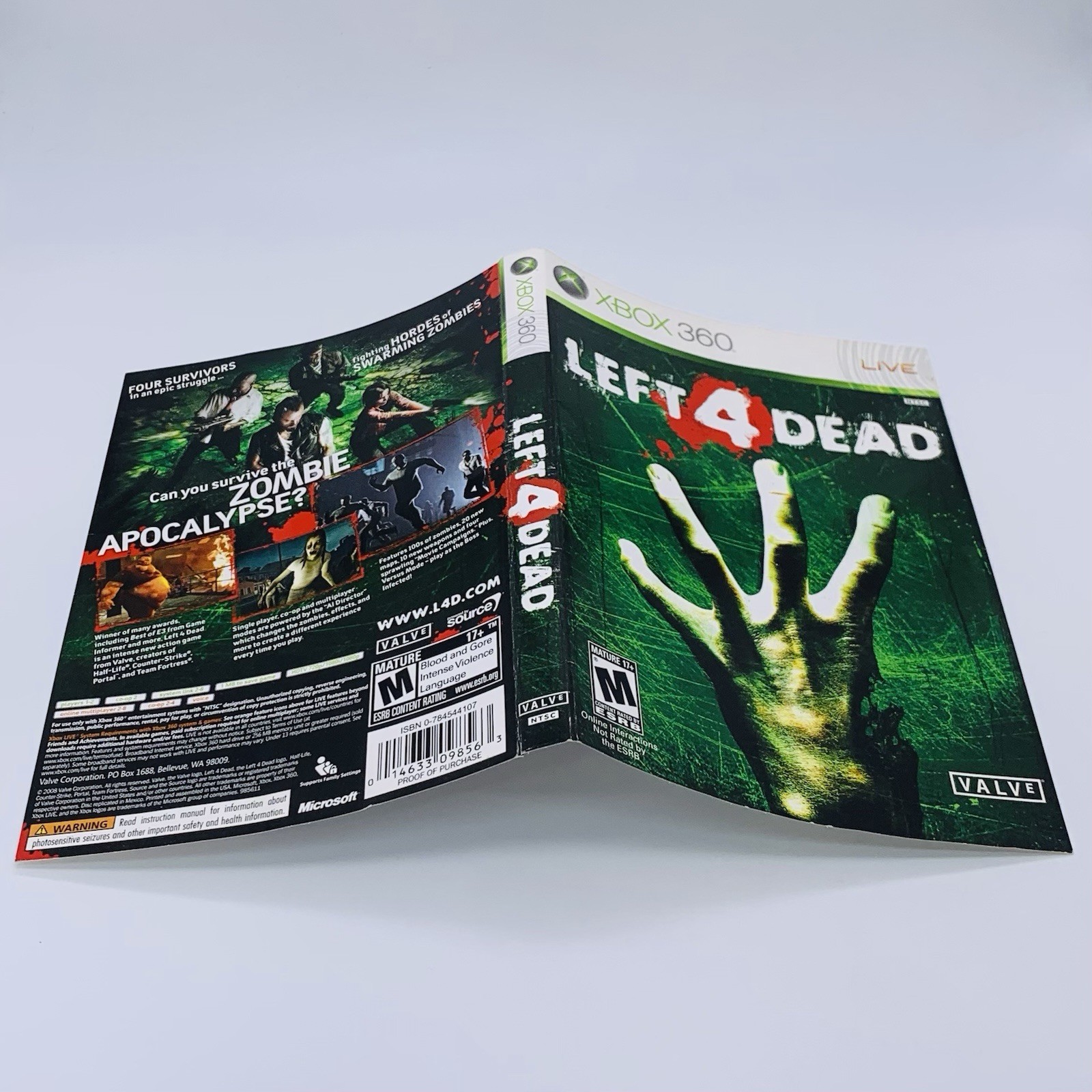 Lot of 2 Left 4 Dead and Left 4 Dead 2 Platinum Hits Xbox 360 – Tested & Working