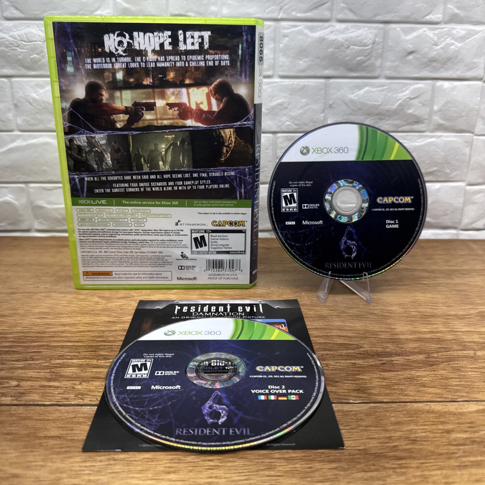 Resident Evil 6 (Microsoft Xbox 360, 2012) Refurbished Tested Free Shipping