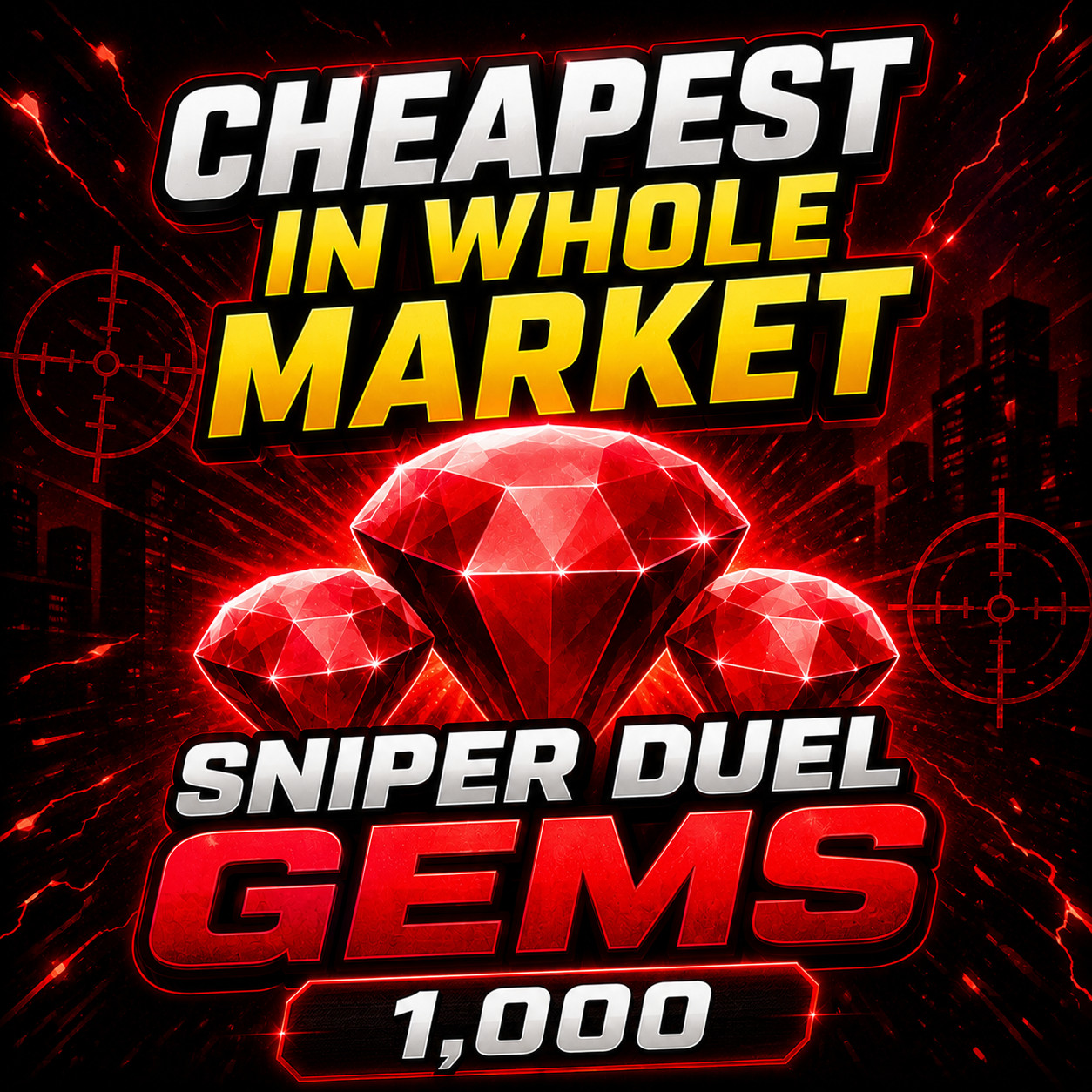 Sniper Duels Gems | 1K-100K Gems | Cheapest in Whole Market | Fast Delivery 🔫