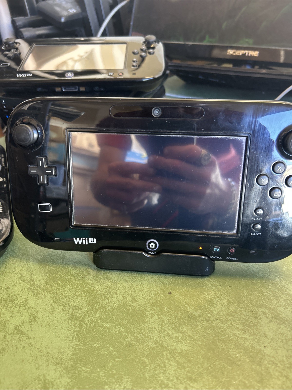 Defective Nintendo WUP-010 (USA) Gamepad Black Parts Or Repair READ! Broken