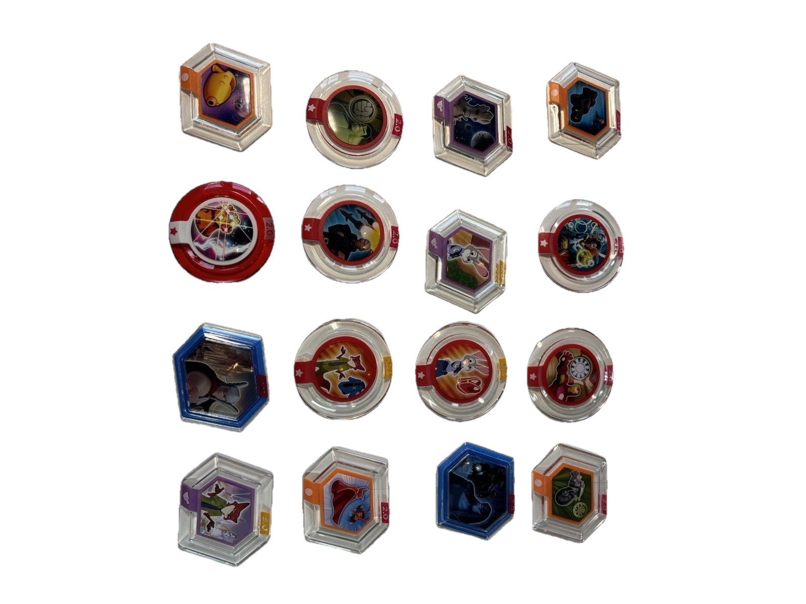 Disney Infinity Power Disc Lot 2.0 3.0 Tokens + Storage Case Marvel Disney