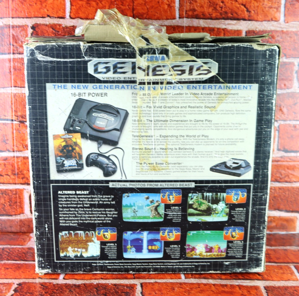 SEGA Genesis 16-Bit Model 1601 High Definition Graphics In Box Bundle WORKING