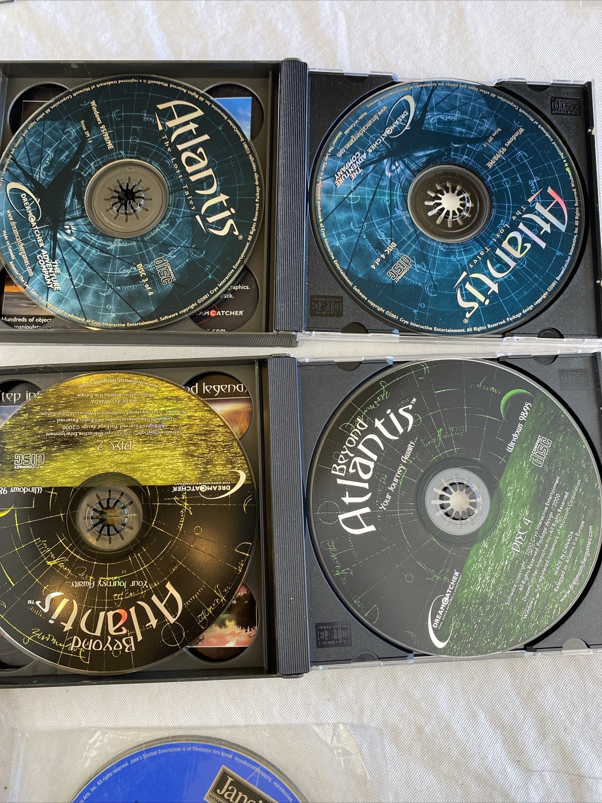 Beyond Atlantis & The Lost Tales PC CD-ROM 4-disc DreamCatcher Cryo