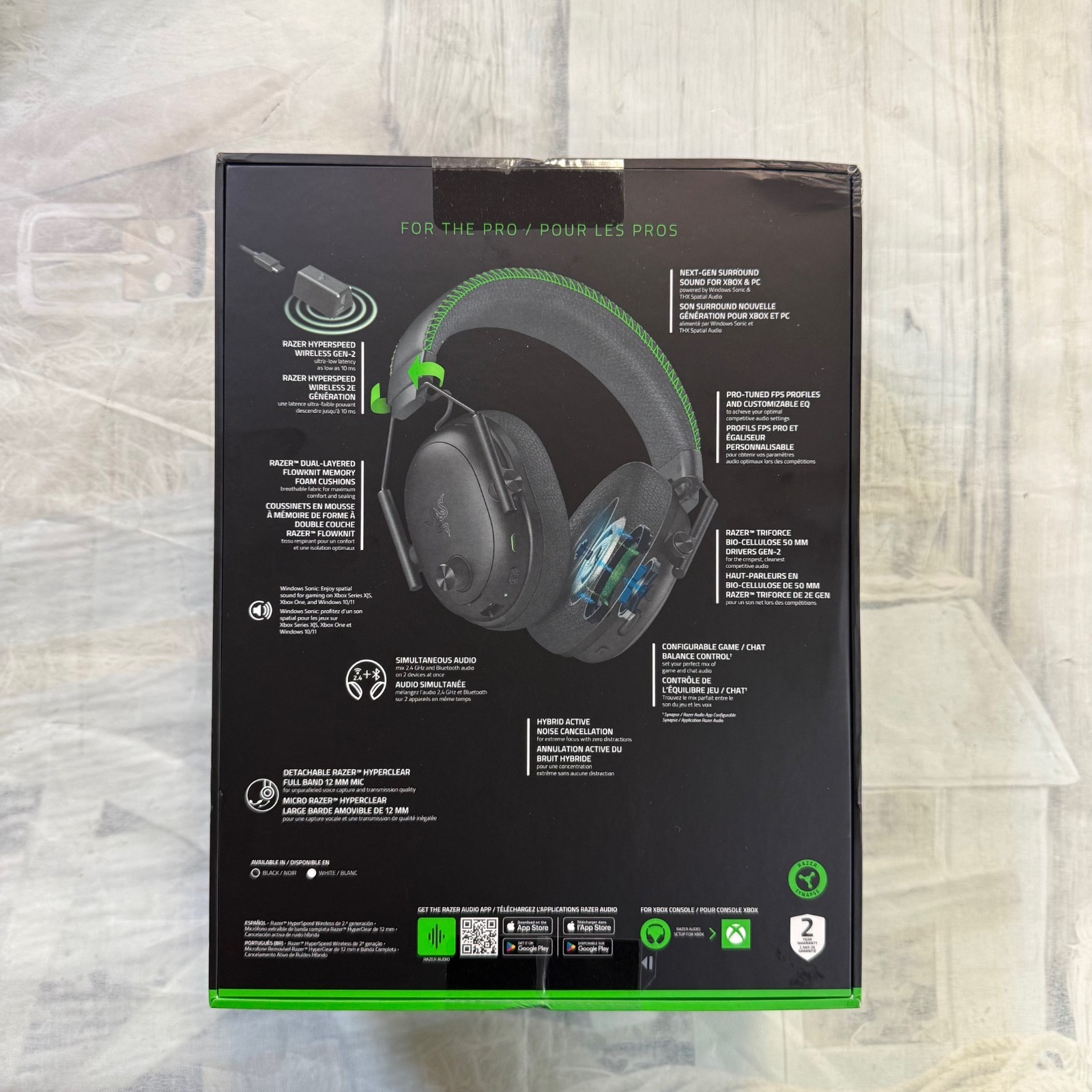 Razer BlackShark V3 Pro Wireless ANC Esports Headset, Black