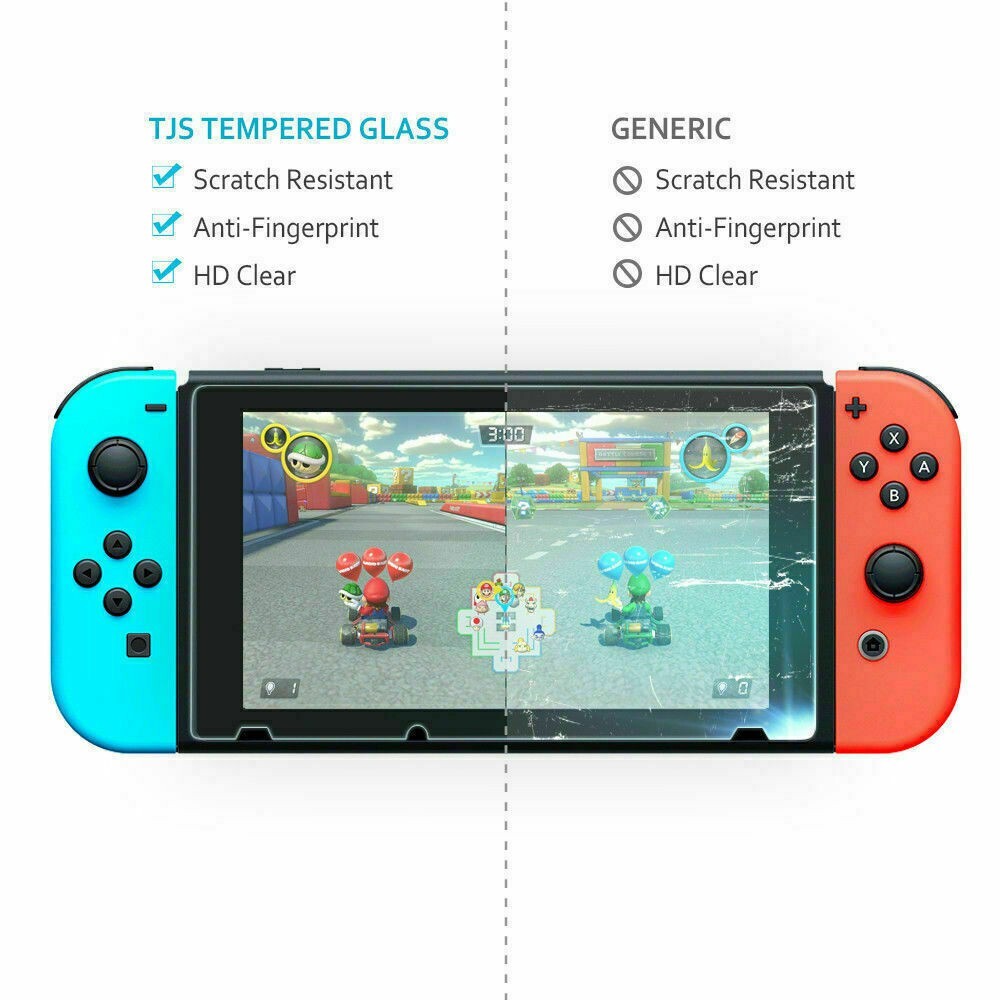 124X Pack Nintendo Switch Premium Tempered Ultra Clear Glass Screen Protector