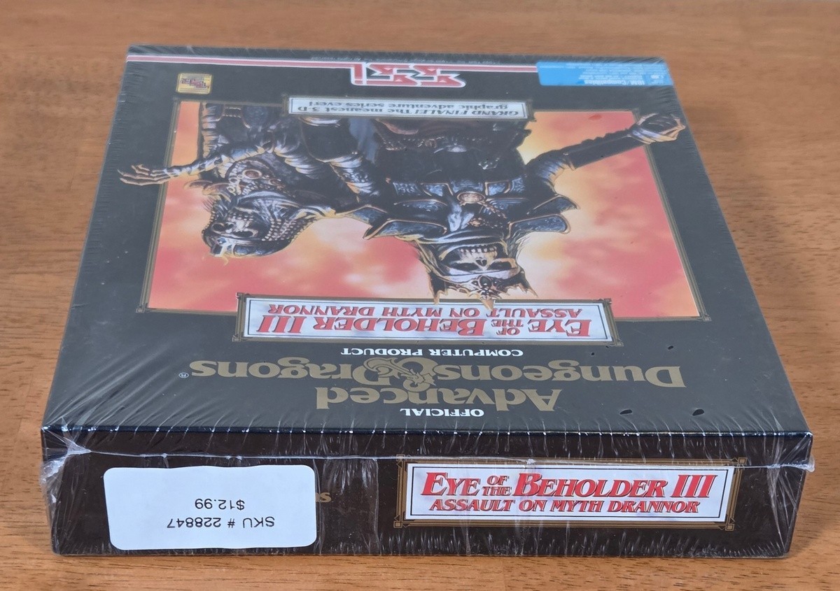 New Sealed AD&D Eye Beholder III Assault On Myth Drannor SSI IBM PC Big Box Game