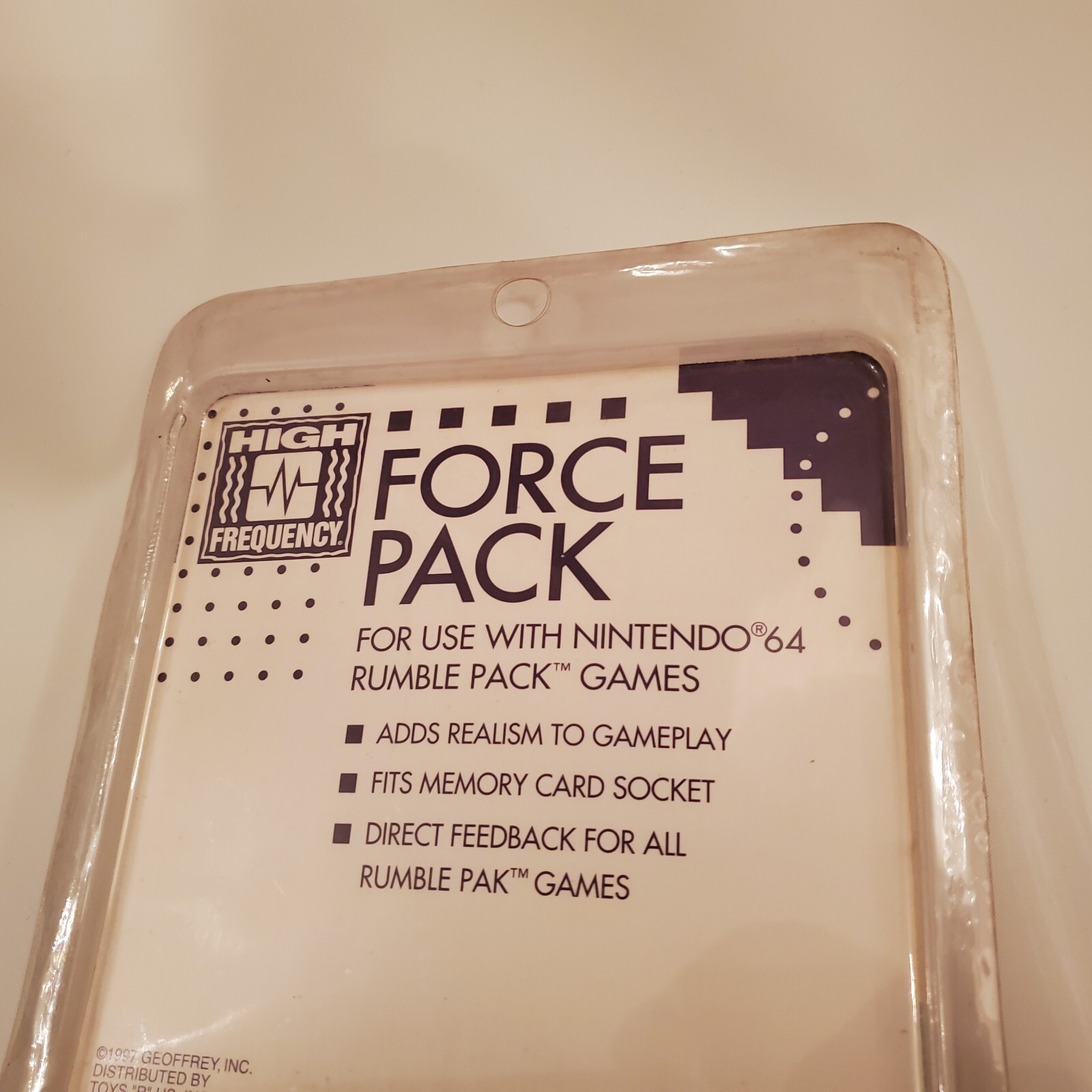 NEW 1997 Force Pack Tremor Rumble Pack Pak Nintendo 64 N64 Mad Catz Toys R US N