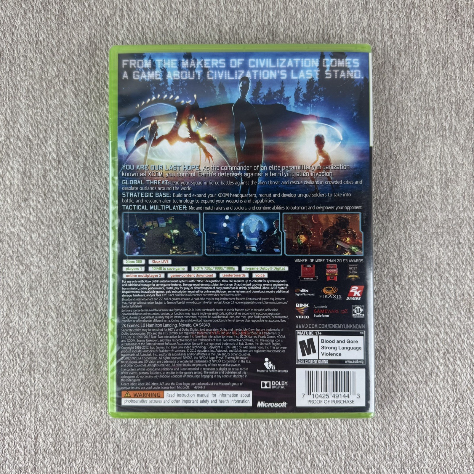 XCOM: Enemy Unknown (Microsoft Xbox 360, 2012) Brand New Factory Sealed