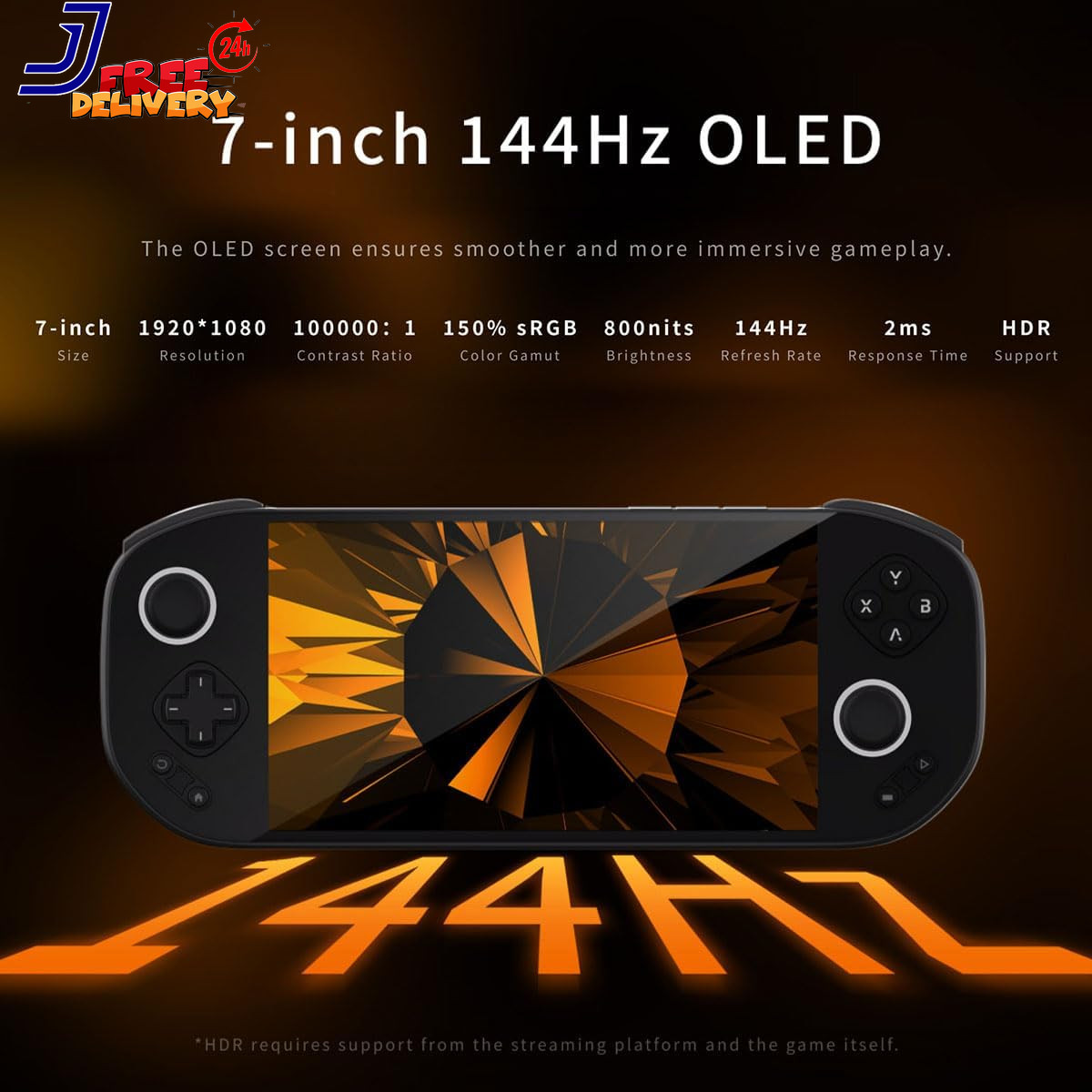 Mangmi Pocket Max Game Console 7 Inch OLED Android 13 System 8000Mah Battery Vid