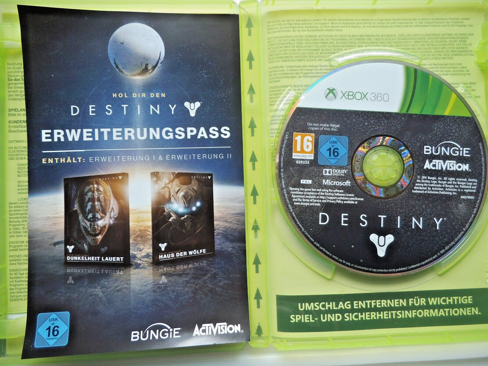 D E S T I N Y (Microsoft XBOX 360) original packaging without manual