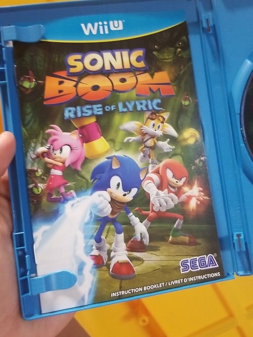 Sonic Boom Rise of Lyric Nintendo Wii U 2014 Game Complete W/ Manual Tested CIB