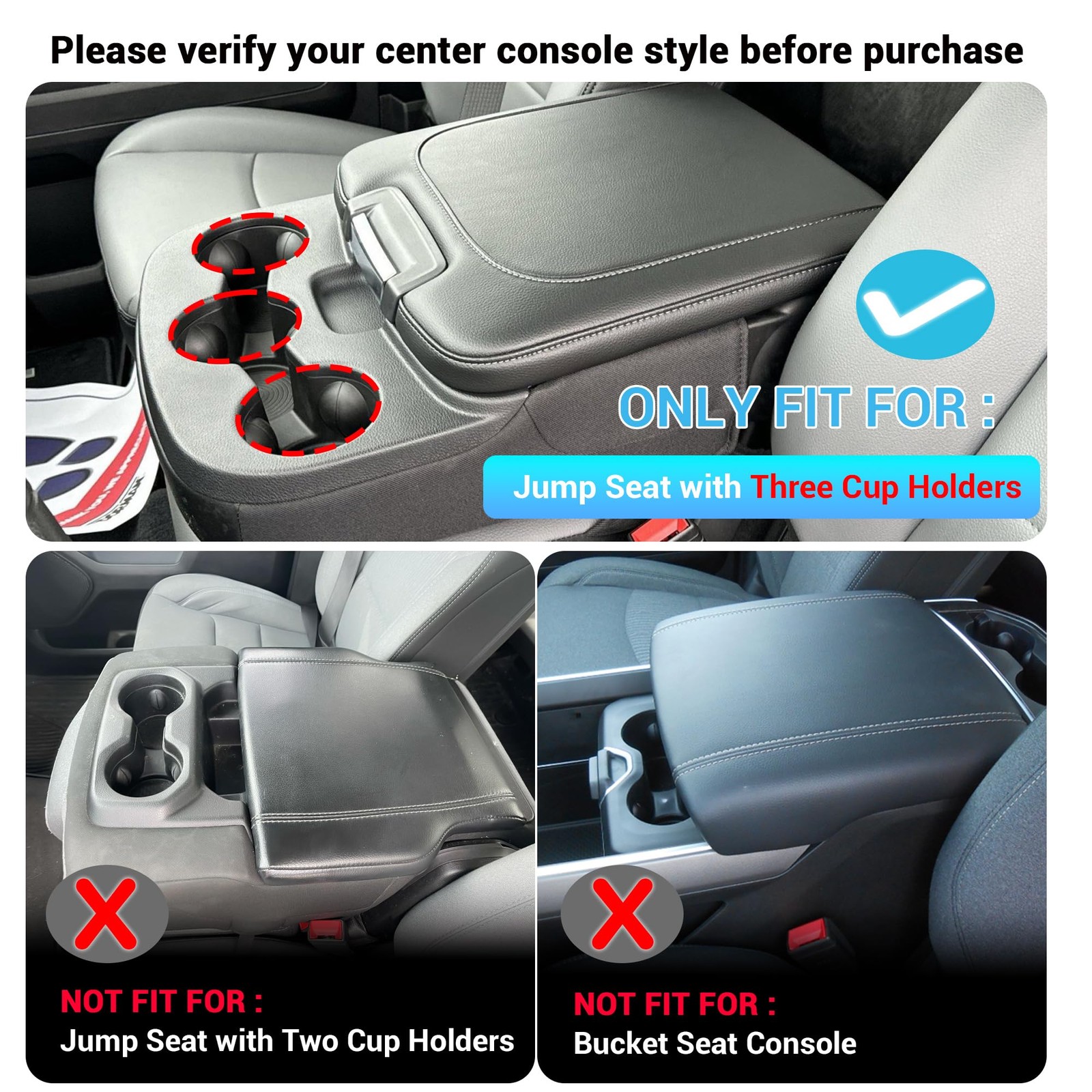 Sinminou Center Console Cup Holder Organizer Compatible 2013-2024 Dodge Ram