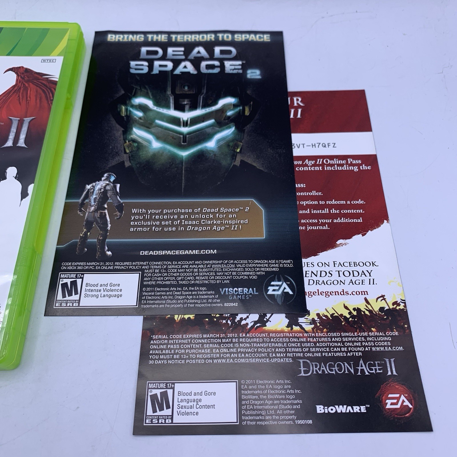 Dragon Age II 2 (Microsoft Xbox 360, 2011) Refurbished Good
