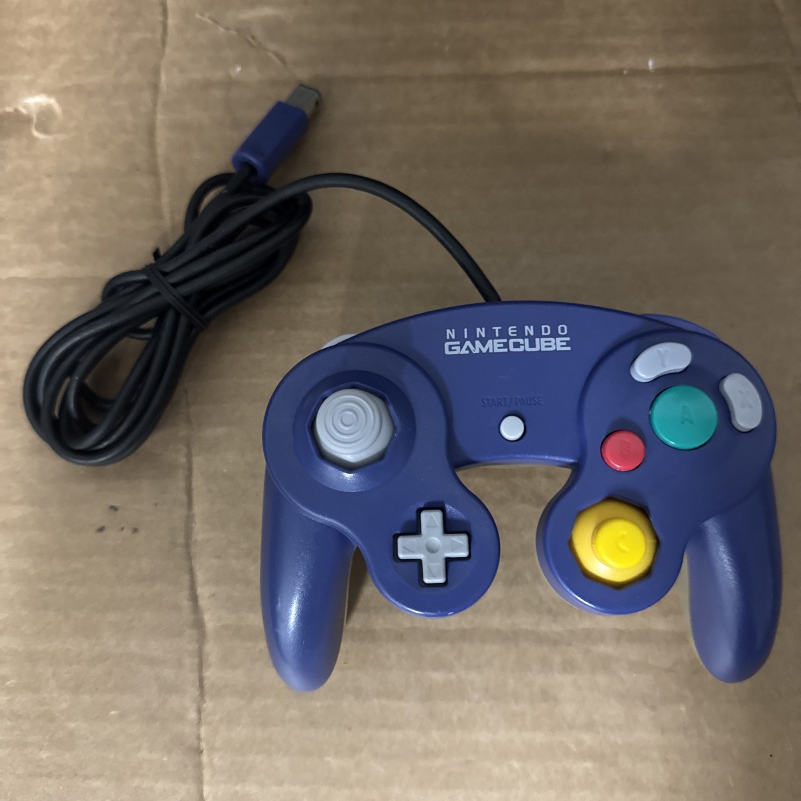 Nintendo Gamecube Controller Indigo Purple Clear Back OEM DOL-003 US SELLER