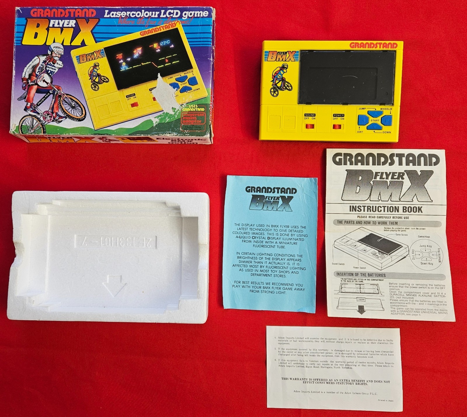 Grandstand Flyer BMX handheld Game&watch lcd game lasercolour Tomy