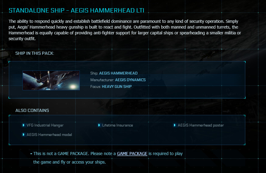 Star Citizen- CUTLASS BLUE GAME PACKAGE