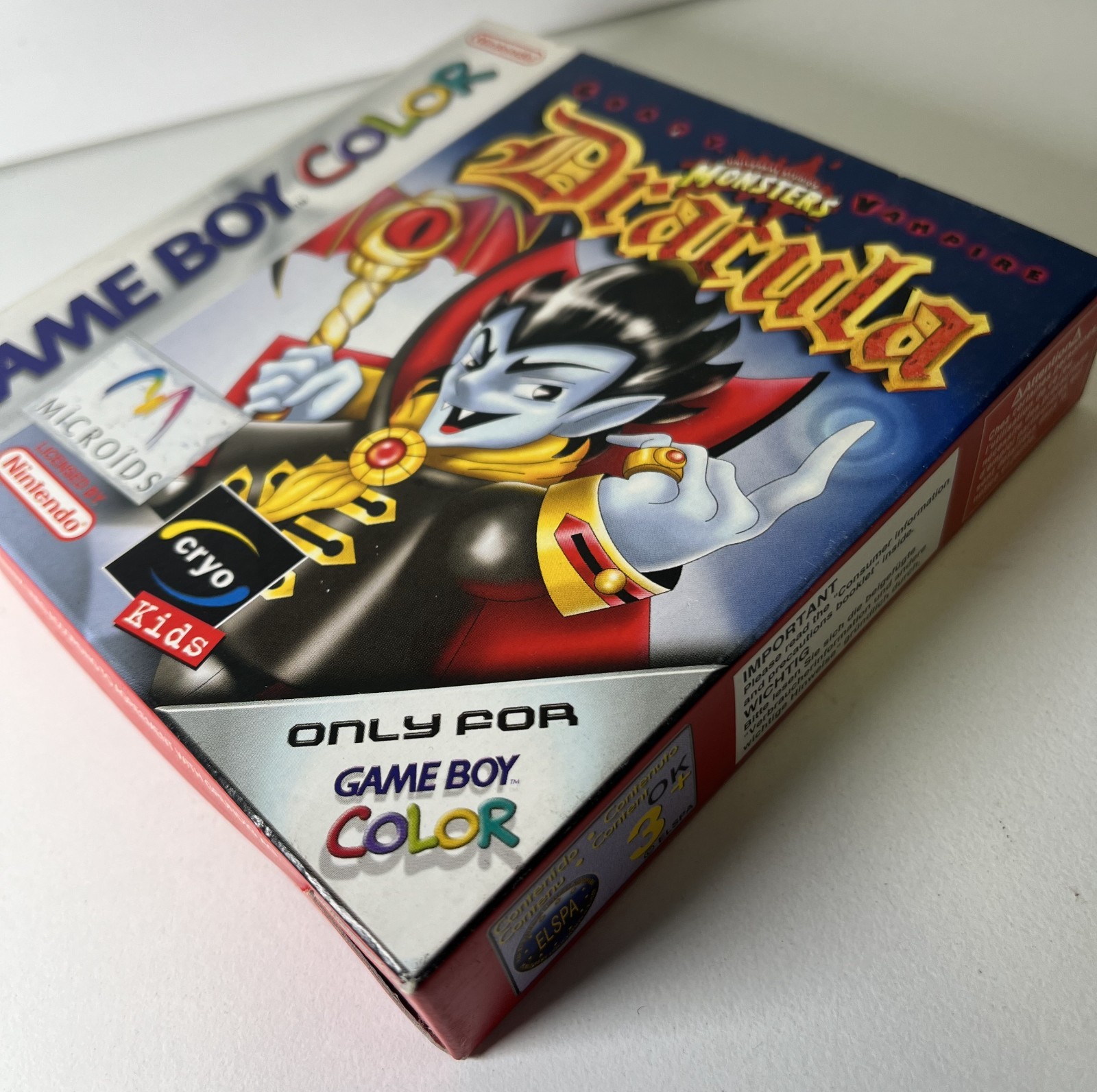 UNIVERSAL MONSTERS DRACULA CRAZY VAMPIRE NINTENDO GBC NEW PAL 2001