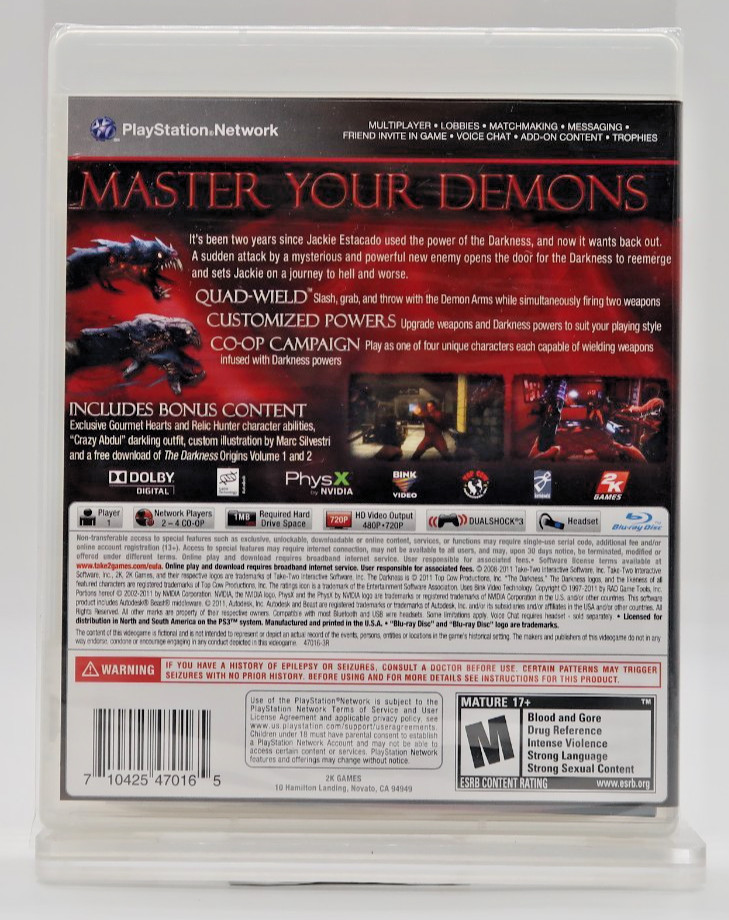 The Darkness II Limited Edition (Sony PlayStation 3, 2012) Brand New Sealed