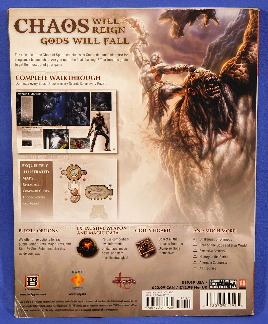 GOD OF WAR 1, 2, 3 GUIDE BOOKS PS2/3 PLAYSTATION LOT W/ART BOOK & DVD