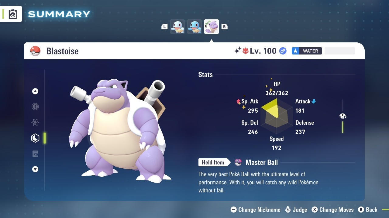 Pokémon Legends: Z-A Shiny Blastoise 6iv ✨Max EV✨ALPHA
