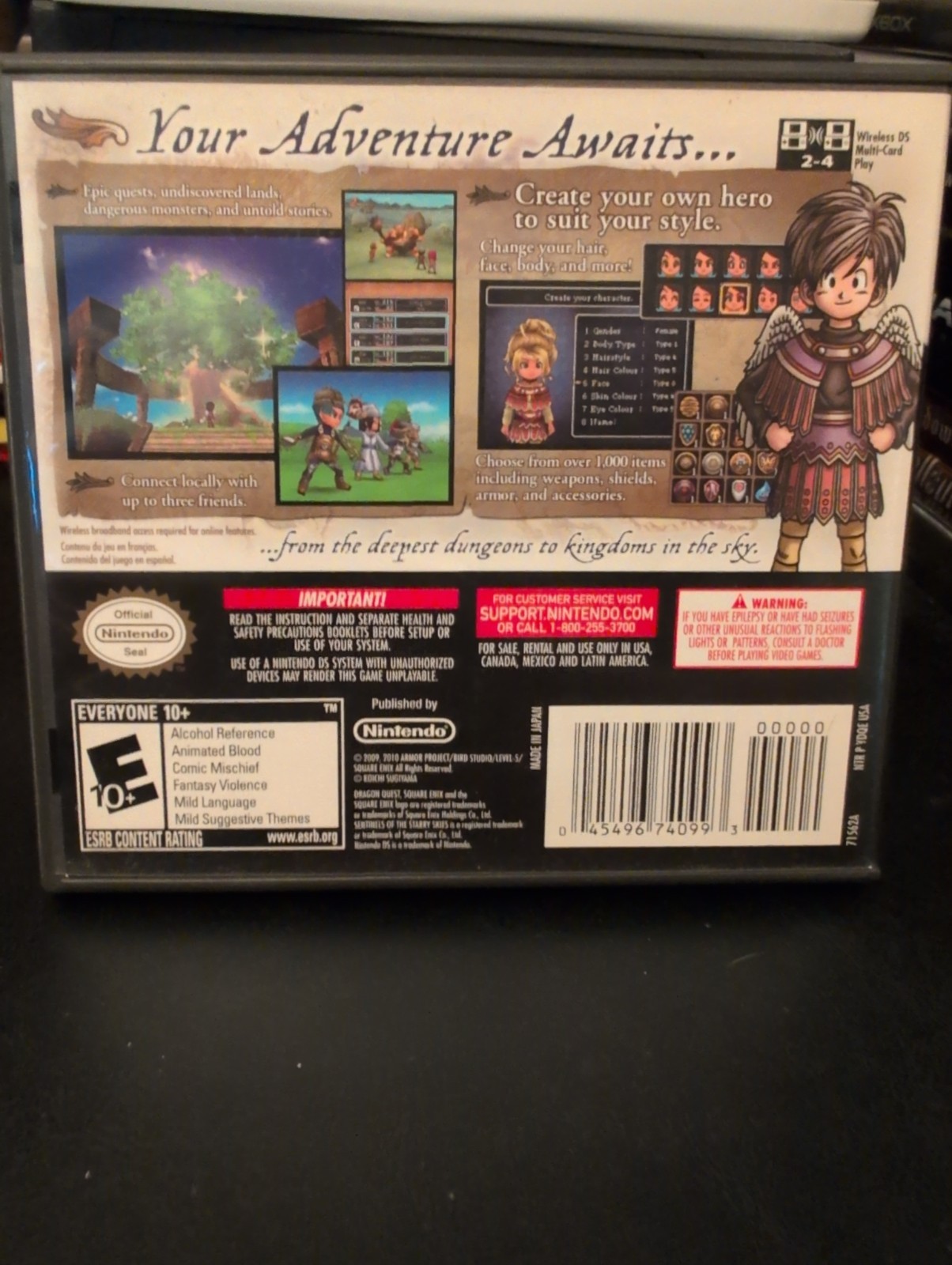 Dragon Quest IX: Sentinels of the Starry Skies (DS, 2010) CIB All Inserts Manual