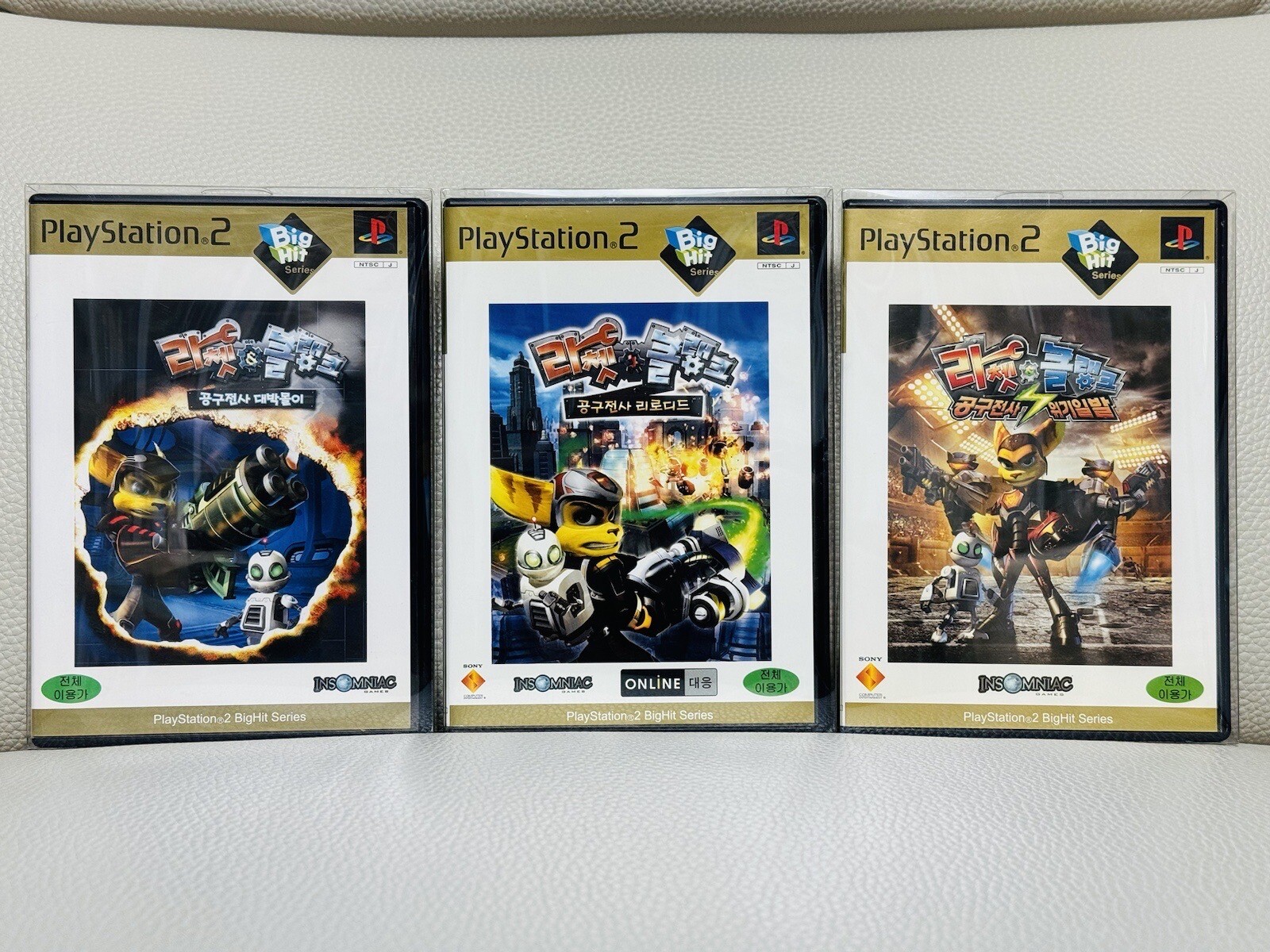 RARE Korean Rachet & clank 1 2 3 PS2 Korean BigHit Version Set Korea RARE!