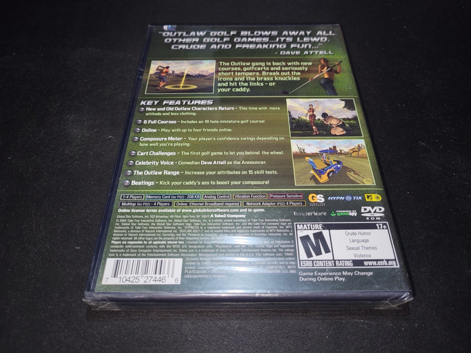 Outlaw Golf 2 II Global Star Software Sony Playstation 2 PS2 Brand NEW SEALED!