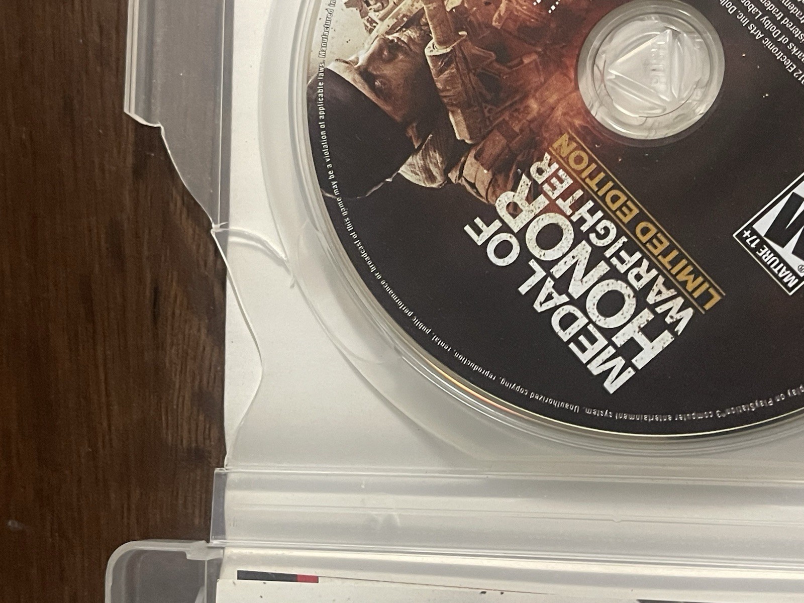 Medal of Honor Warfighter Limited Ed (PlayStation 3, PS3) Broken case!