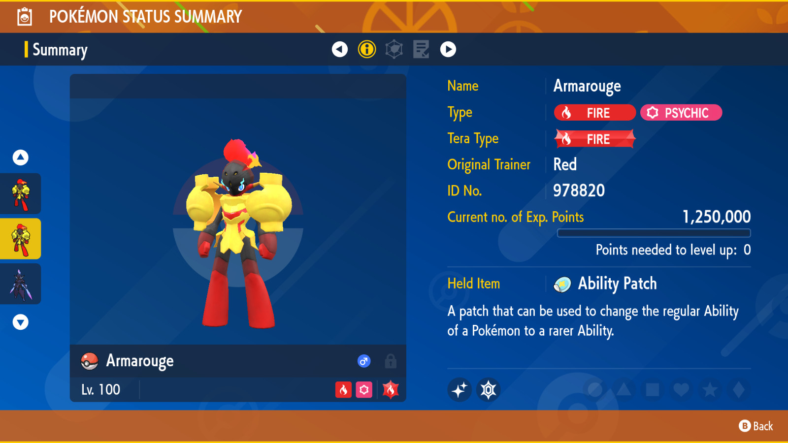 ARMAROUGE | SHINY – NON SHINY | 6IV | BATTLE READY | POKEMON SCARLET & VIOLET