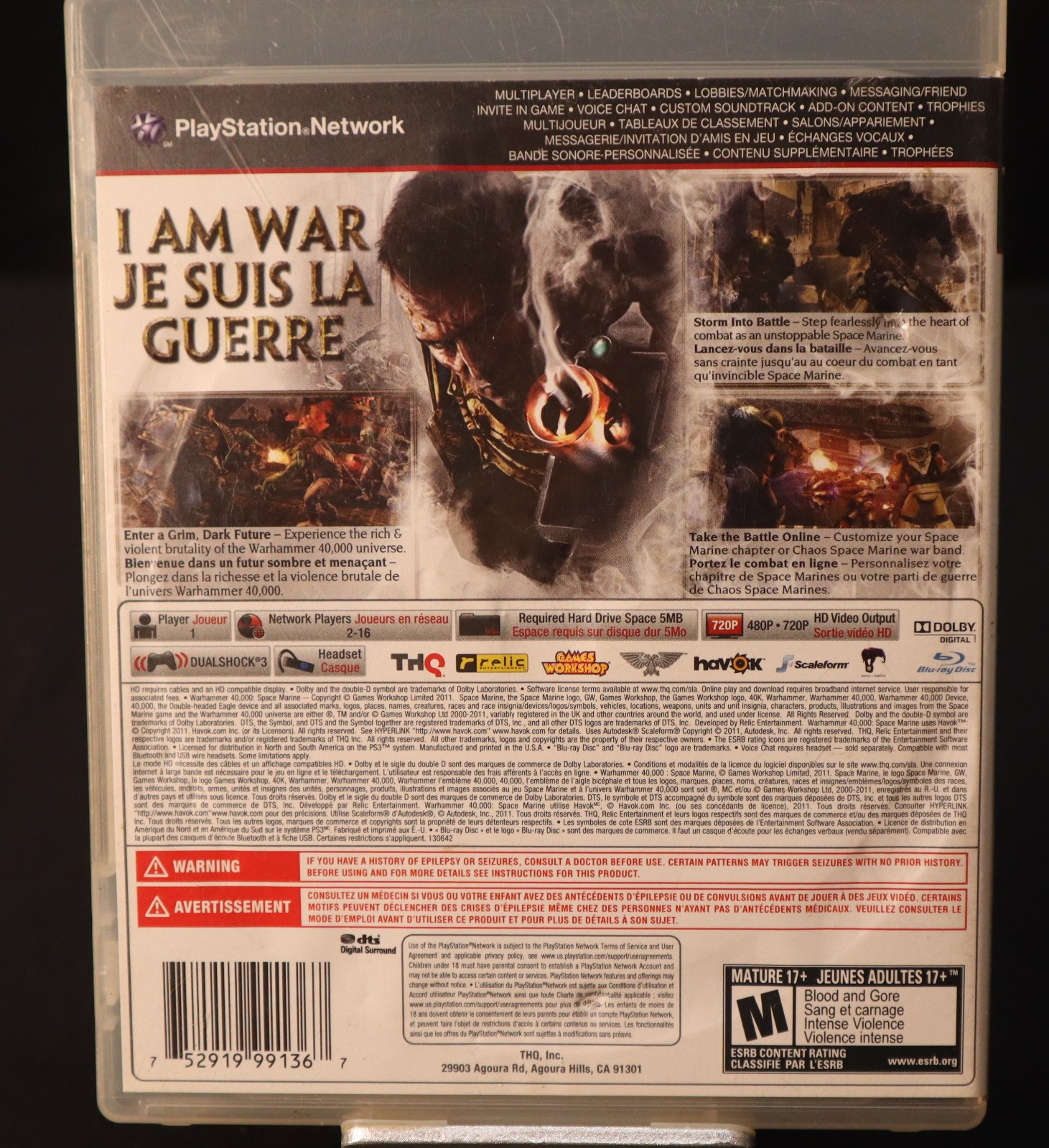 Warhammer 40000: Space Marine Sony PlayStation 3 PS3 Complete CIB Tested