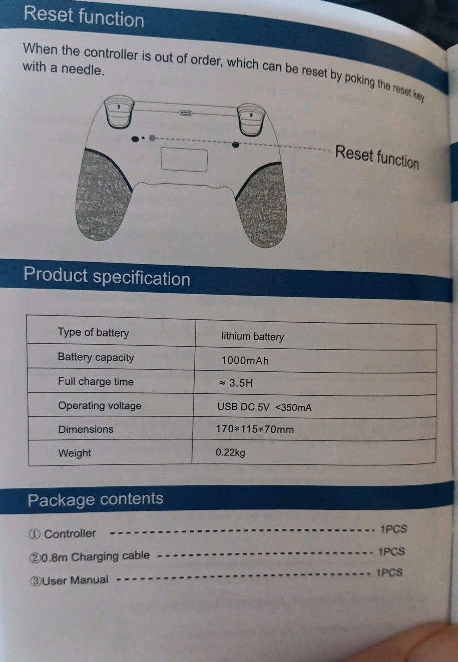Ace Gamer Wireless Controller PS4 Pro / Slim Win PC Lights Up Lightening